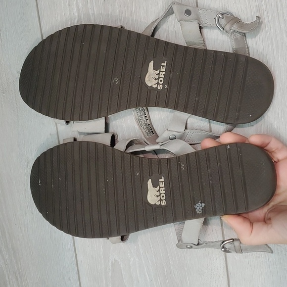 Sorel Women Comfort Loop Toe Ella Criss Cross in dove Sandals Flats shoes 10 - Picture 12 of 15